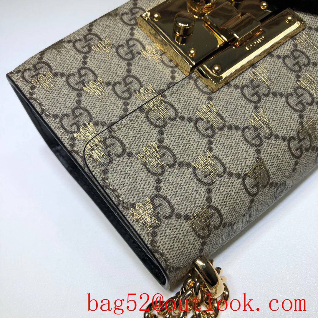 Gucci Padlock Small Canvas v bee chain Shoulder Bag