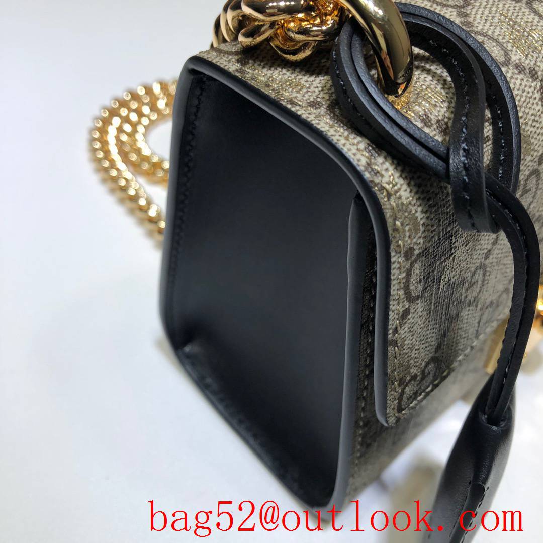 Gucci Padlock Small Canvas v bee chain Shoulder Bag