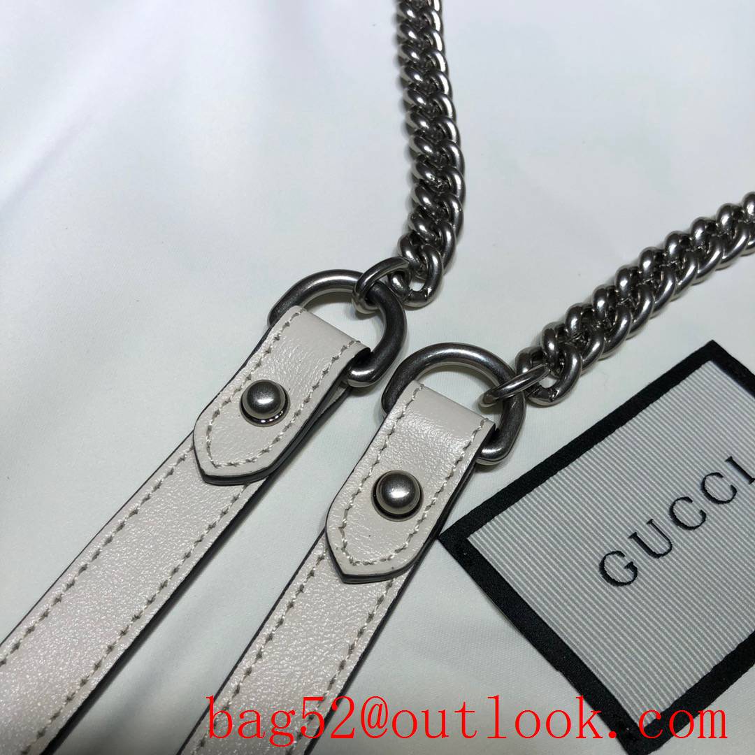 Gucci Marmont mini small GG Round navy Leather Shoulder chain Bag