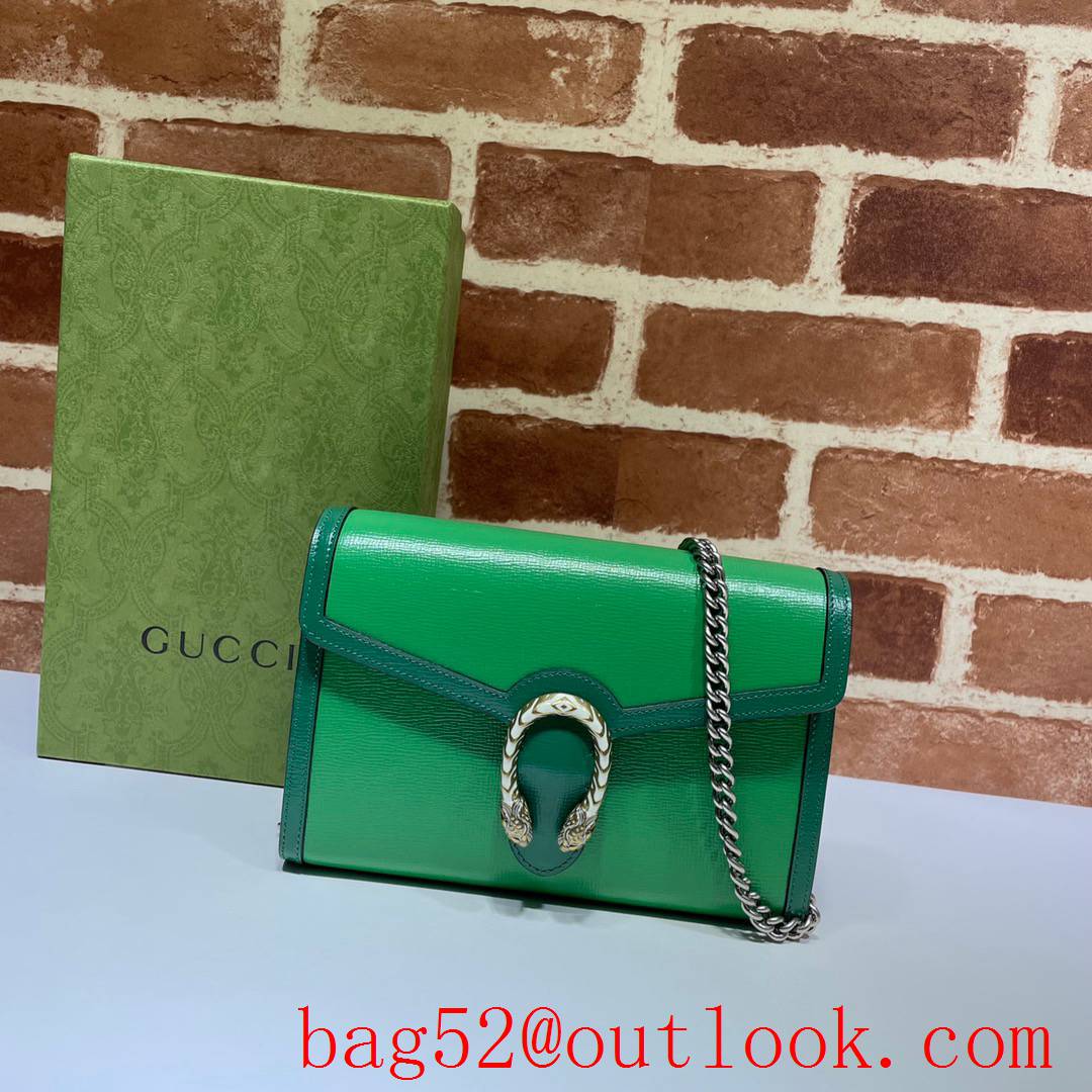 Gucci Dionysus Mini woc green Leather chain Shoulder Bag