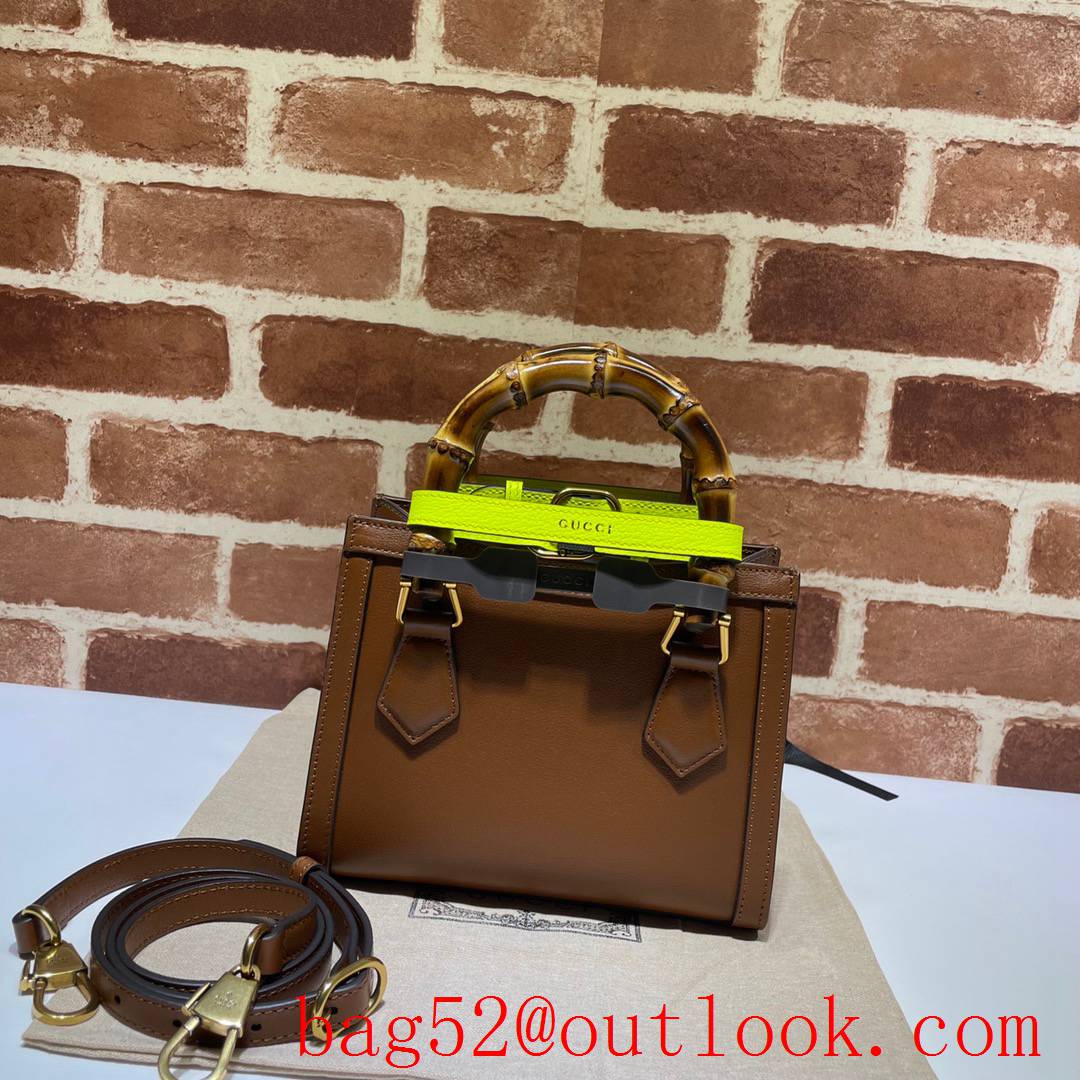 Gucci Diana Mini brown Leather Tote shoulder Bag