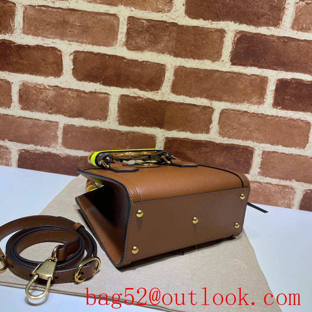 Gucci Diana Mini brown Leather Tote shoulder Bag