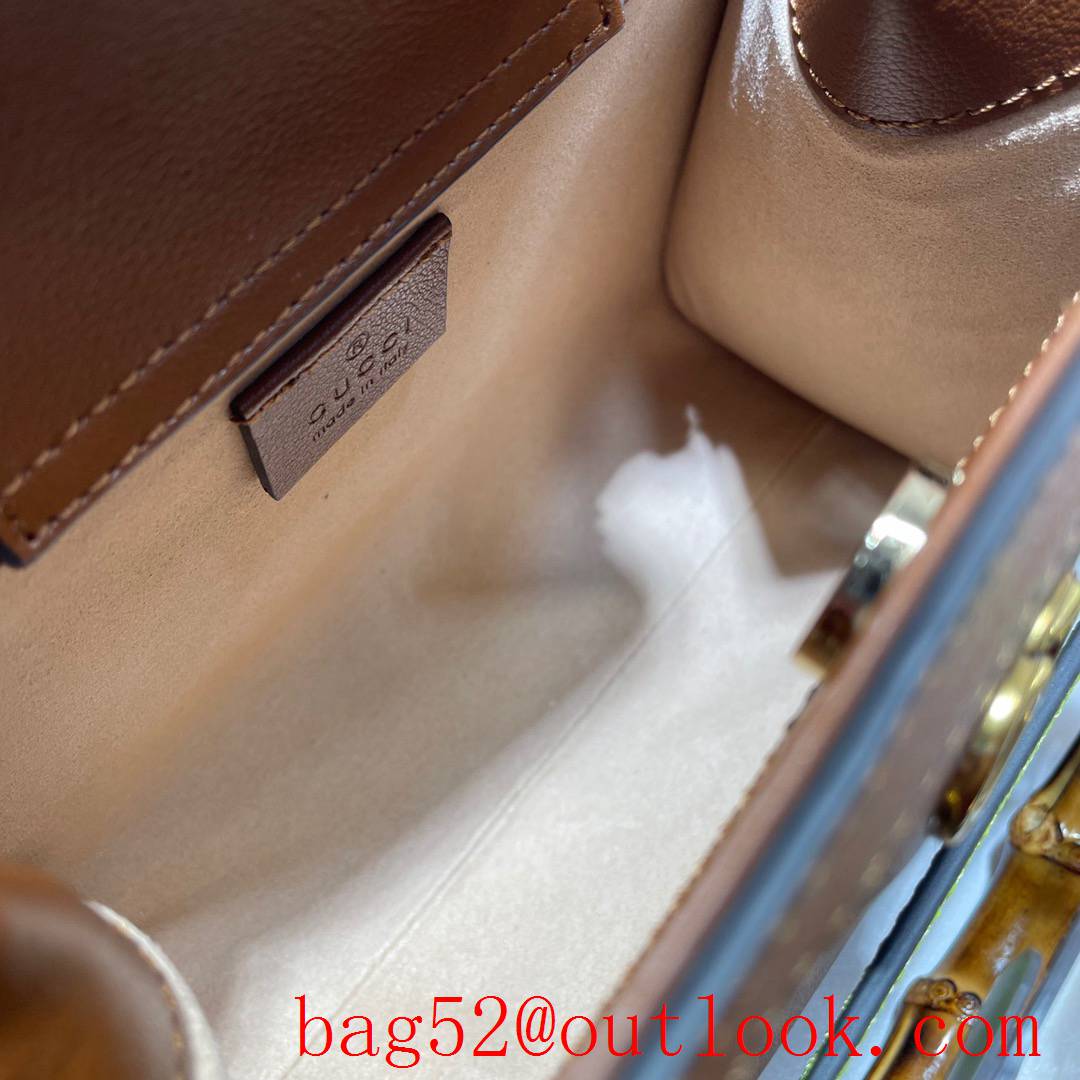 Gucci Diana Mini brown Leather Tote shoulder Bag