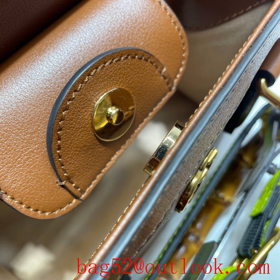 Gucci Diana Mini brown Leather Tote shoulder Bag