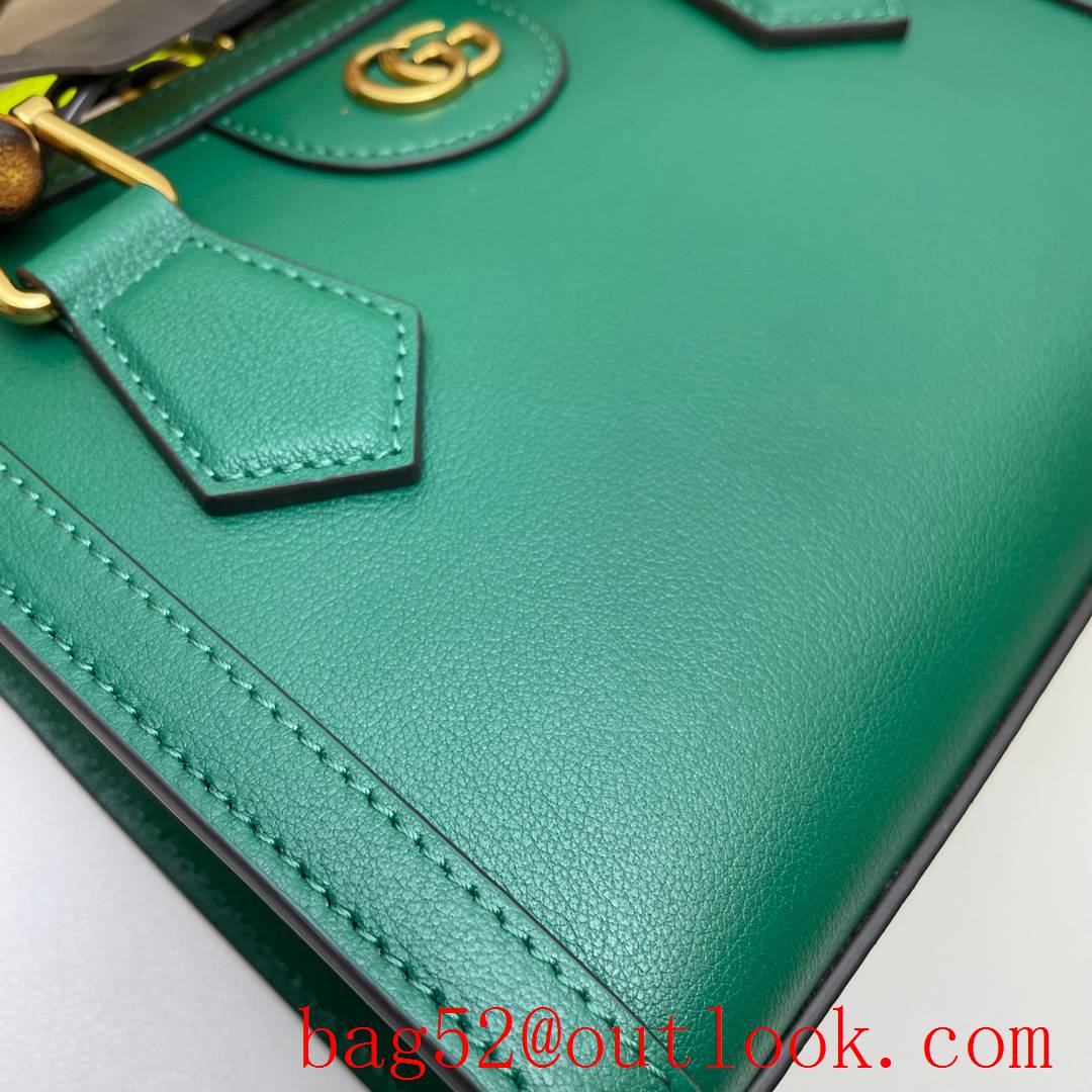 Gucci Diana Mini green Leather Tote shoulder Bag