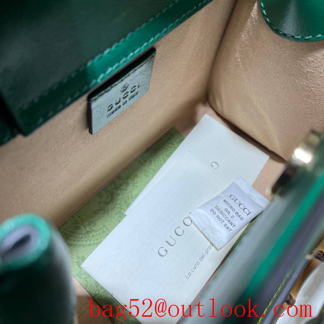 Gucci Diana Mini green Leather Tote shoulder Bag