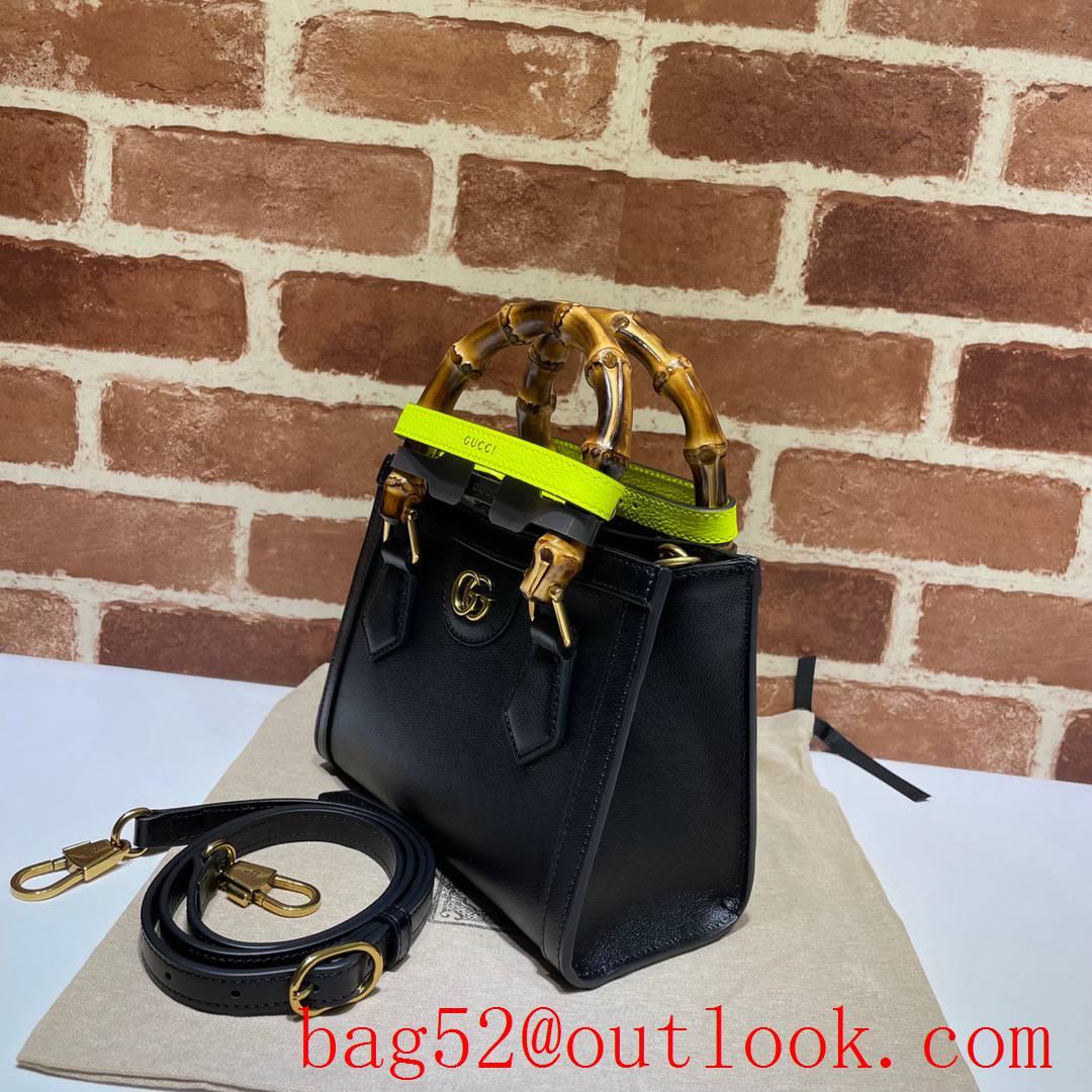 Gucci Diana Mini black Leather Tote shoulder Bag