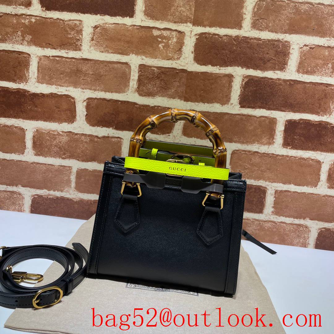 Gucci Diana Mini black Leather Tote shoulder Bag