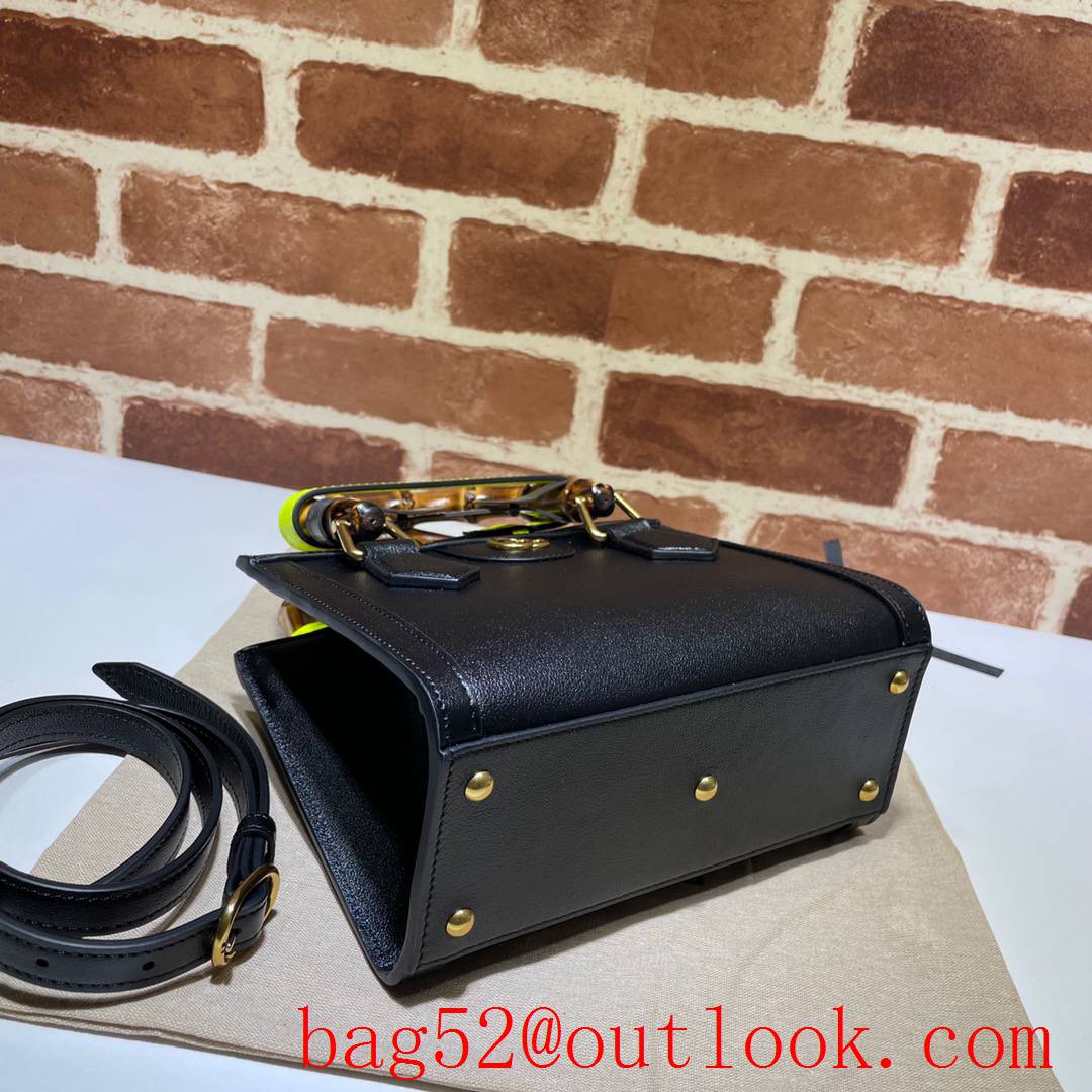 Gucci Diana Mini black Leather Tote shoulder Bag