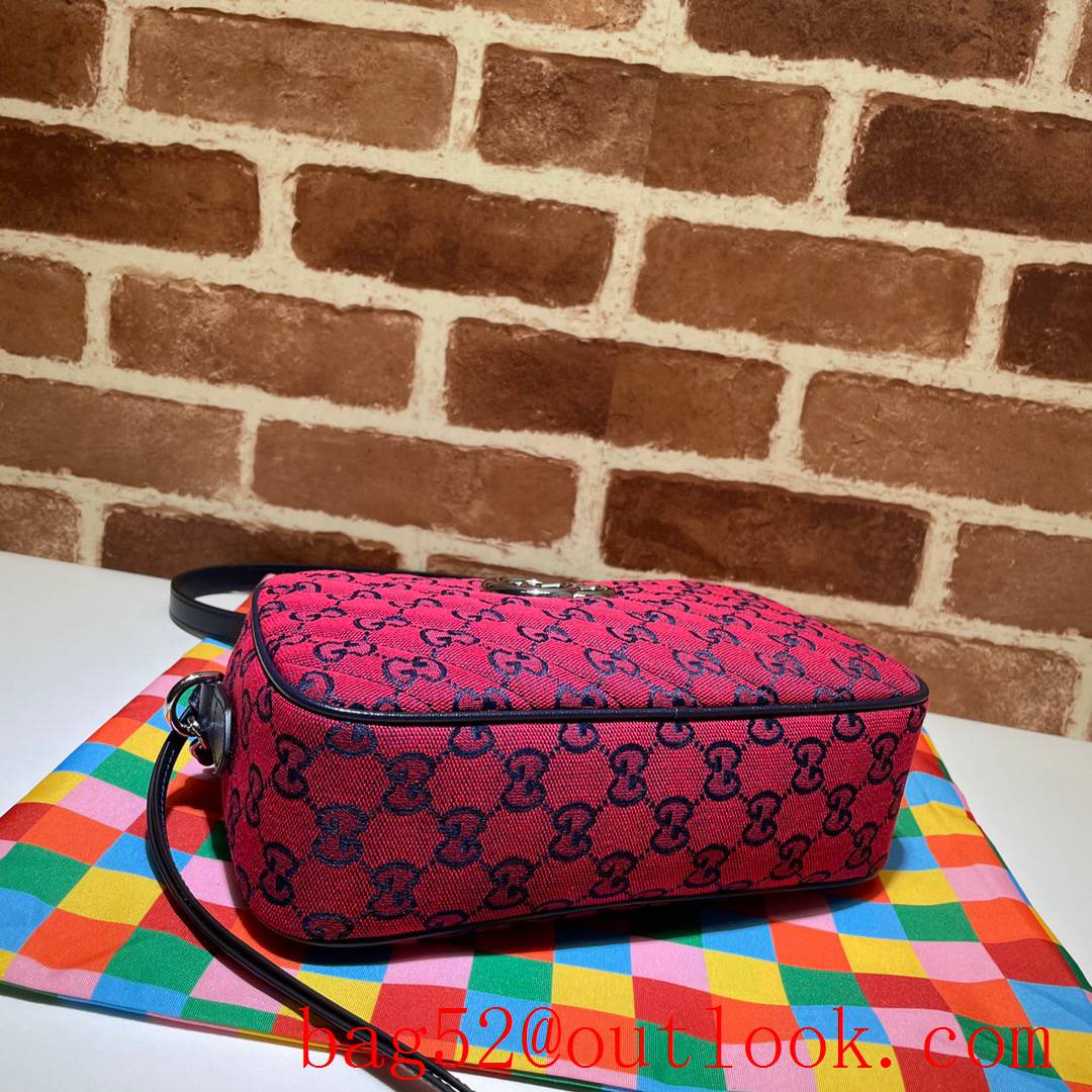 Gucci GG Marmont red small Canvas chain Shoulder Bag purse