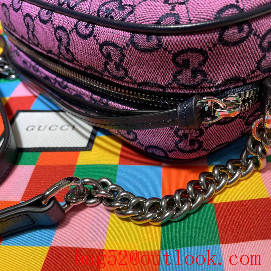 Gucci GG Marmont purple small Canvas chain Shoulder Bag purse