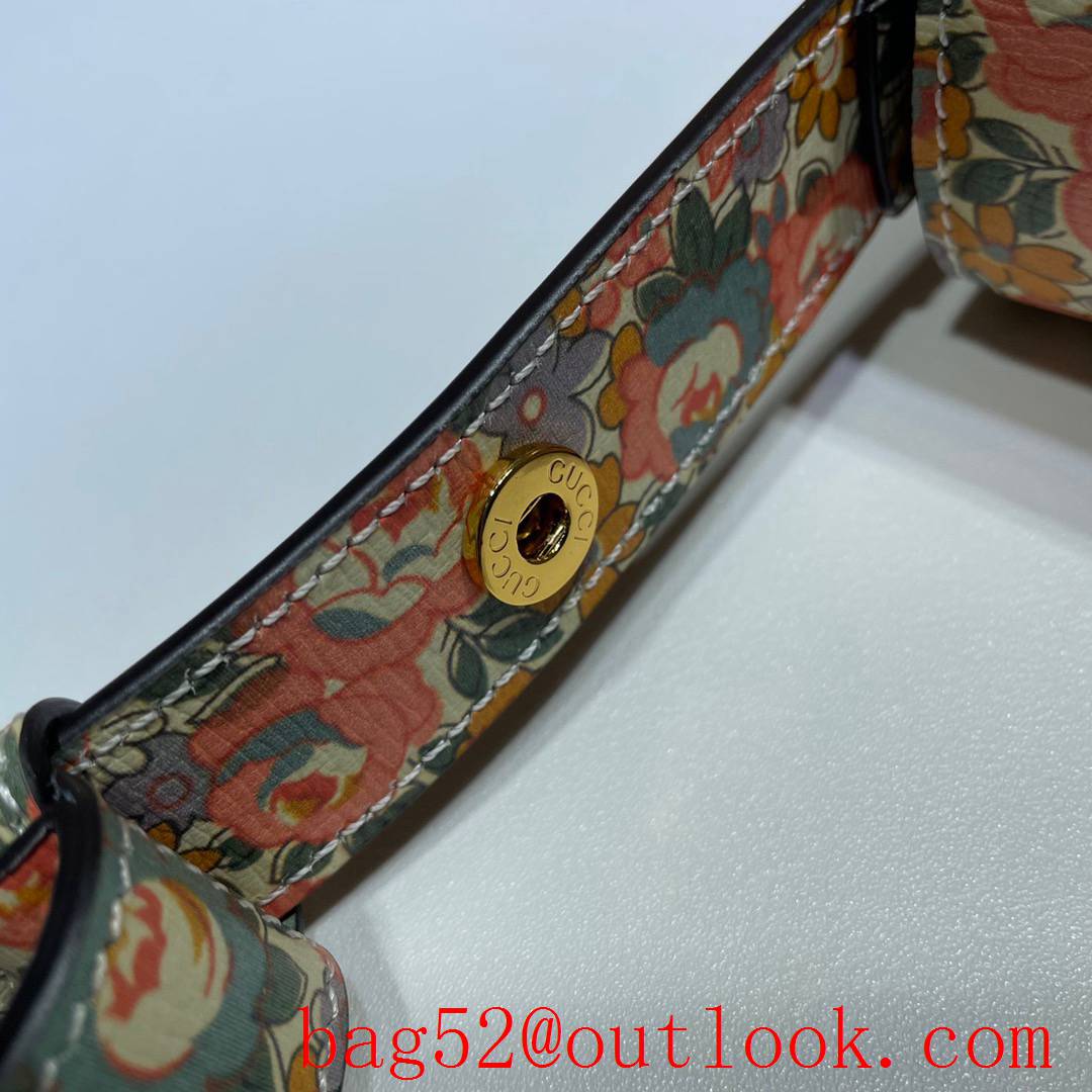 Gucci 1955 Horsebit leather Flowers Shoulder Bag 