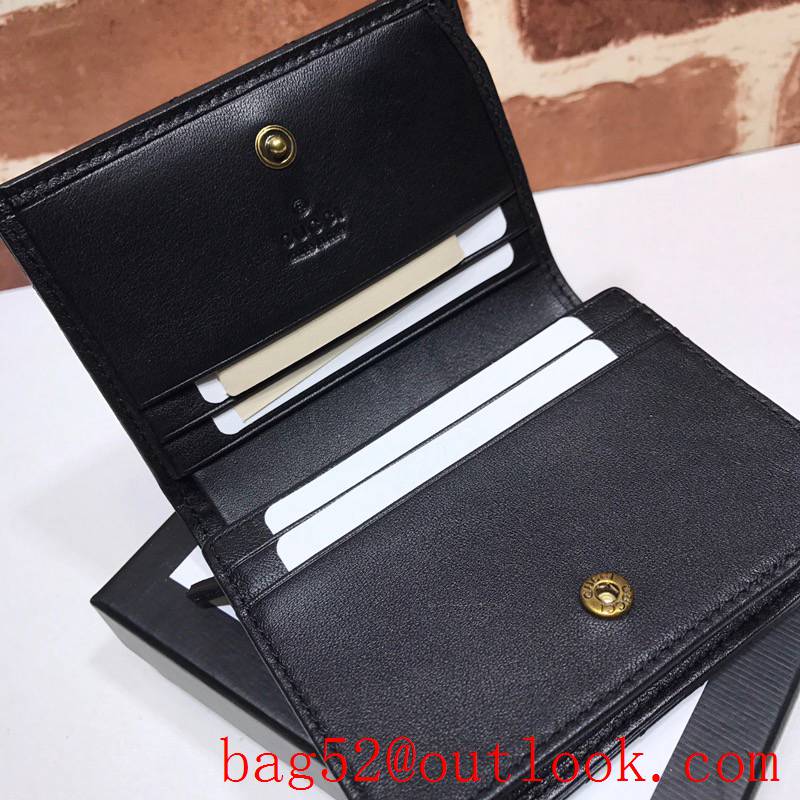 Gucci GG Marmont small black Quilted calfskin Purse Card Holder Wallet