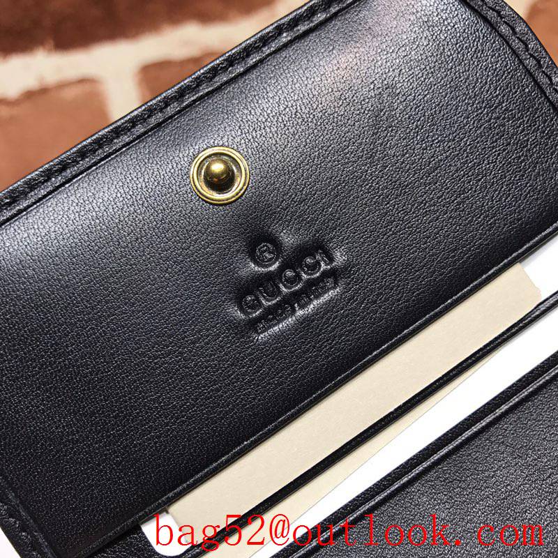 Gucci GG Marmont small black Quilted calfskin Purse Card Holder Wallet