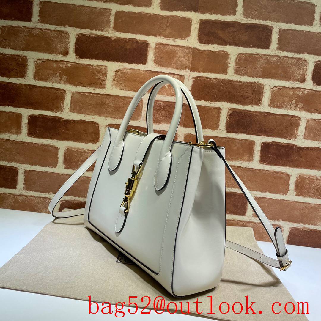 Gucci Jackie 1961 cream large 30cm calfskin Tote shoulder Bag purse 