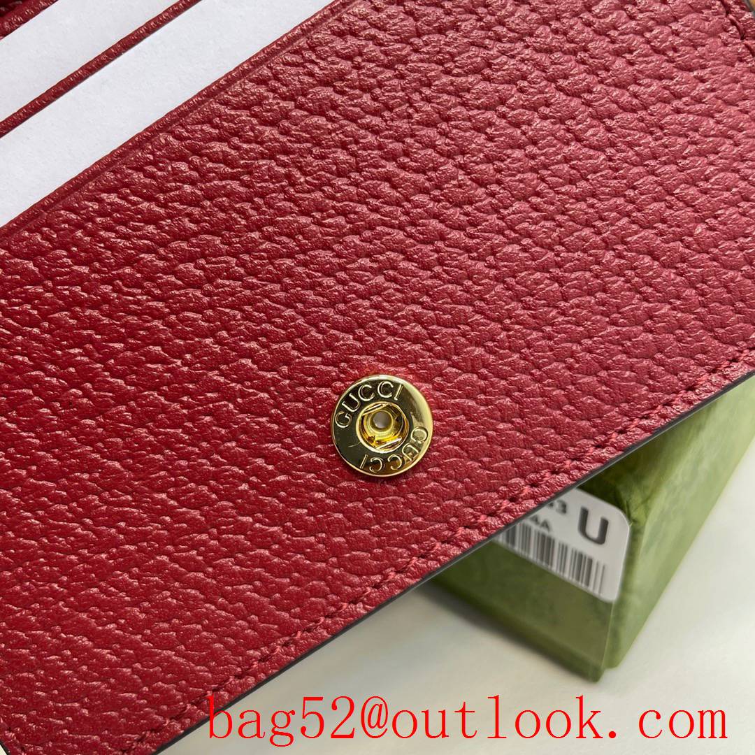 Gucci Doraemon wine Short Purse Card Holder Wallet