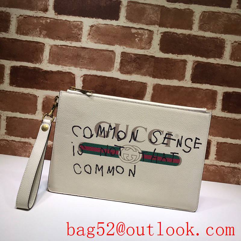 Gucci cream real leather Coco Captain Purse Clutch Bag