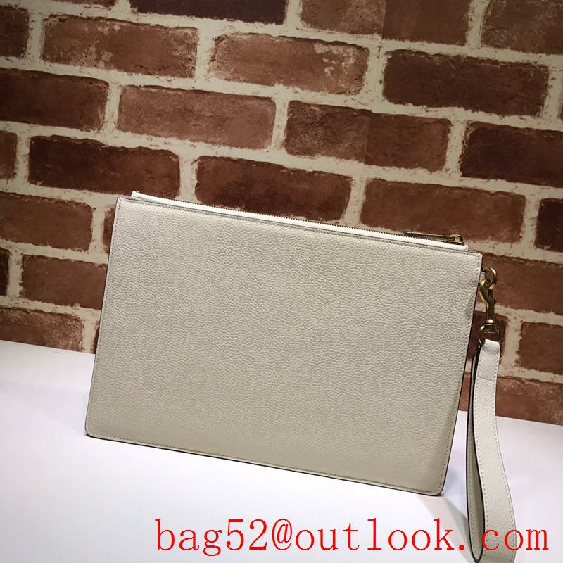 Gucci cream real leather Coco Captain Purse Clutch Bag