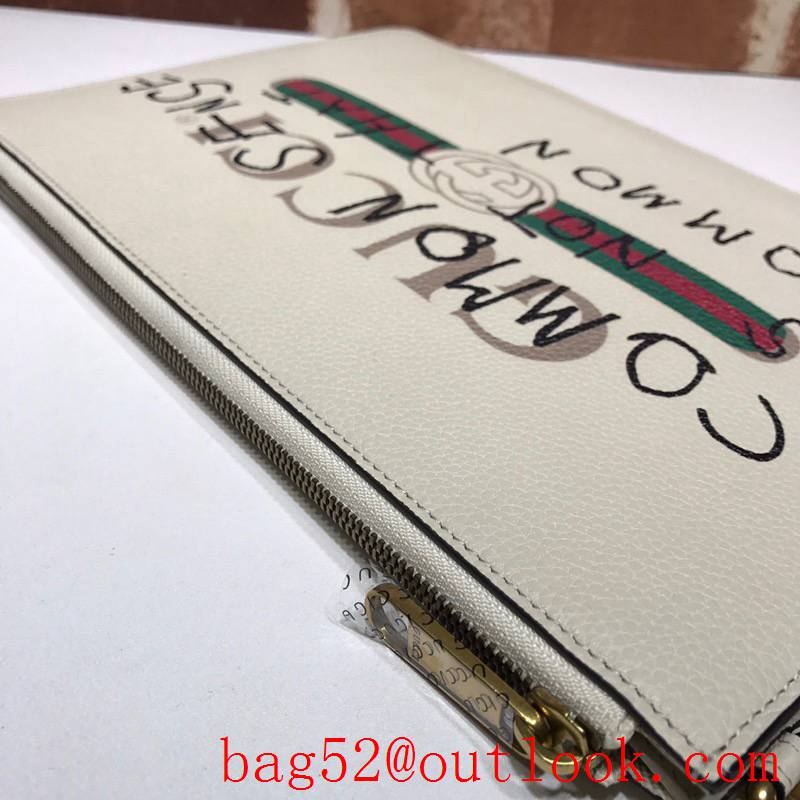 Gucci cream real leather Coco Captain Purse Clutch Bag