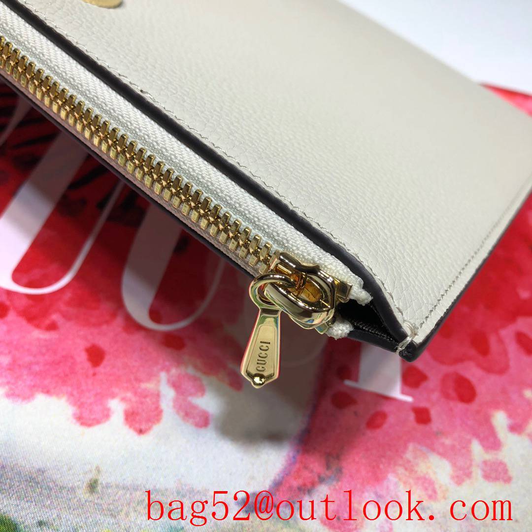 Gucci Zumi cream calfskin Clutch Bag purse