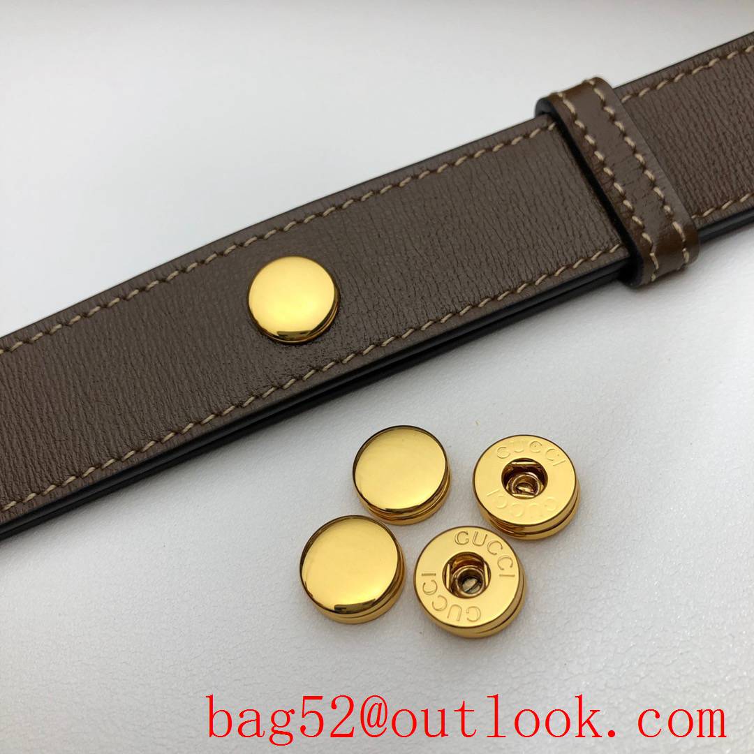 Gucci 1955 Horsebit brown calfskin with Canvas Shoulder Bag purse