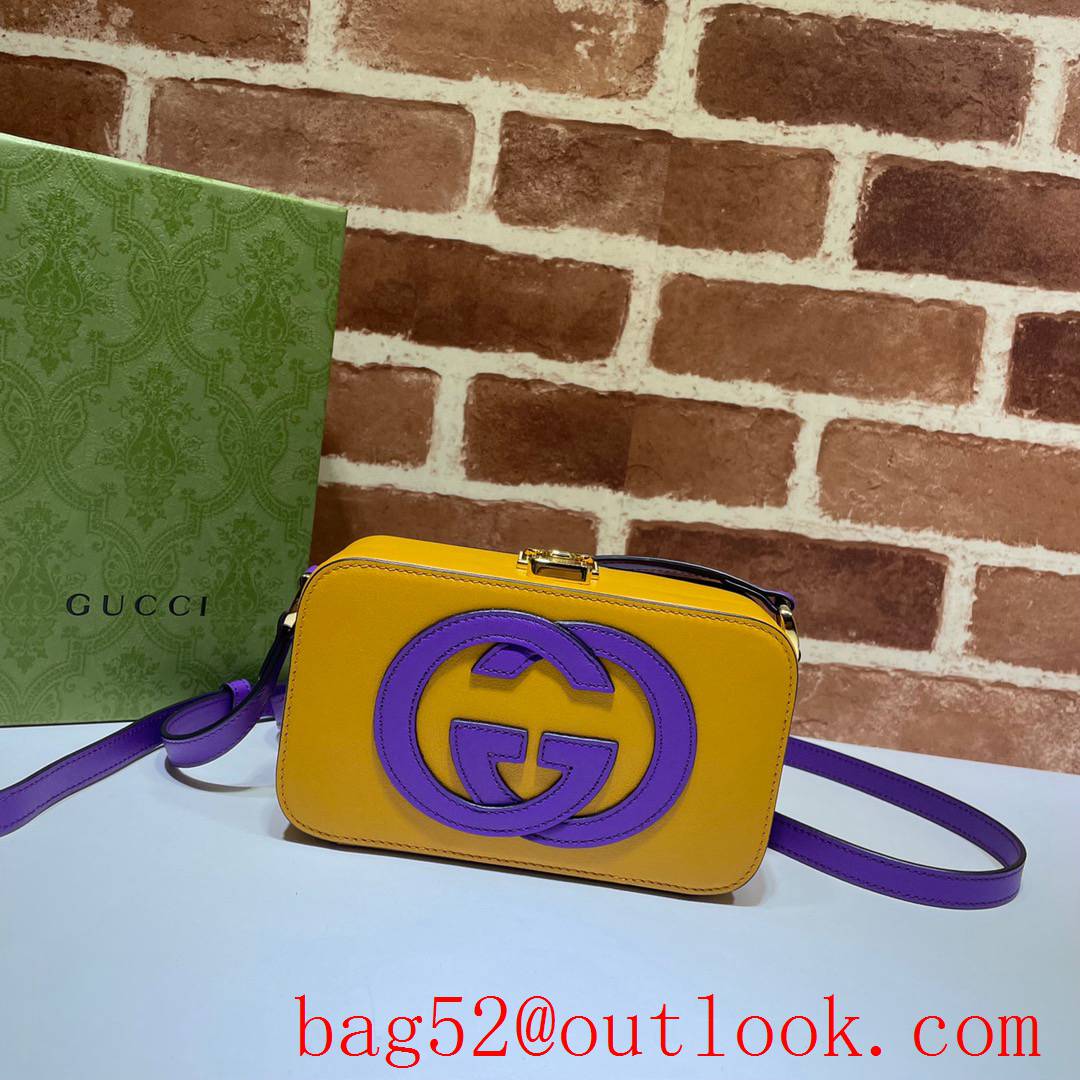 Gucci GG Marmont yellow zipper Mini Camera Bag