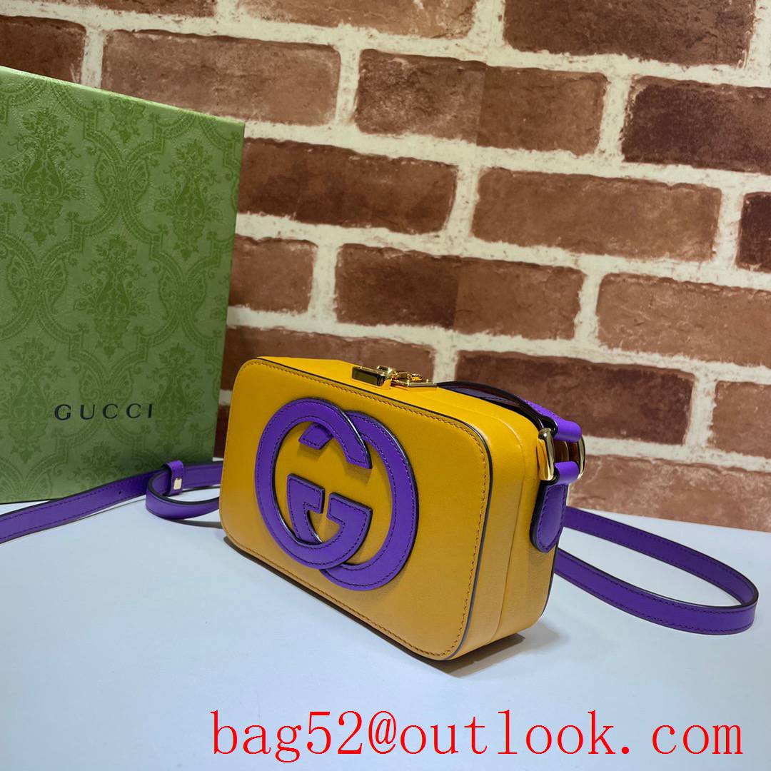 Gucci GG Marmont yellow zipper Mini Camera Bag