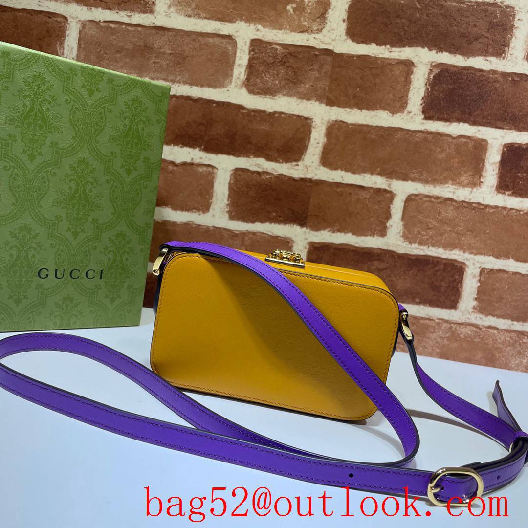 Gucci GG Marmont yellow zipper Mini Camera Bag