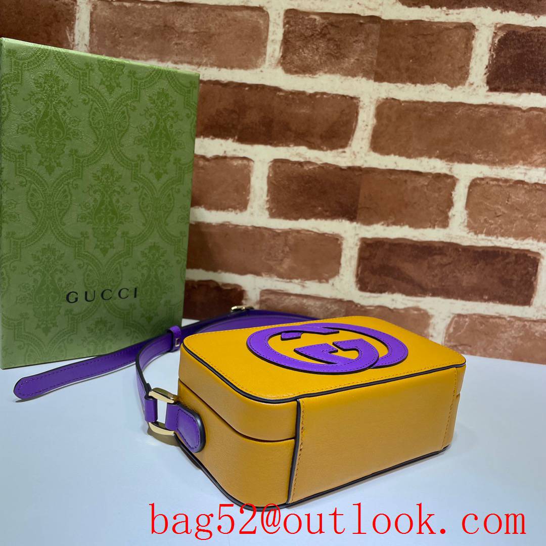 Gucci GG Marmont yellow zipper Mini Camera Bag