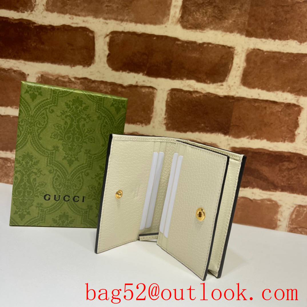 Gucci GG small cream calfskin Fruits Purse Card Holder Wallet