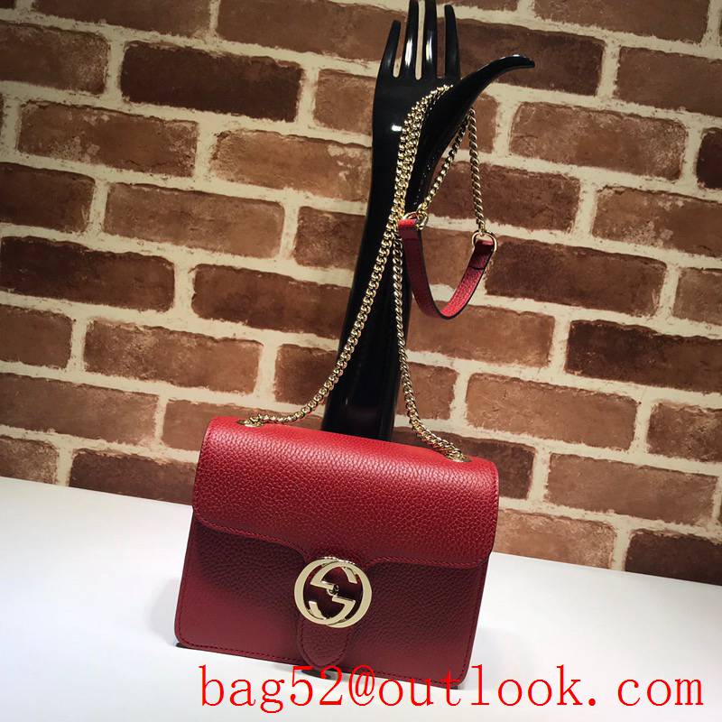 Gucci Leather Small red Old School Messenger shoulder Bag