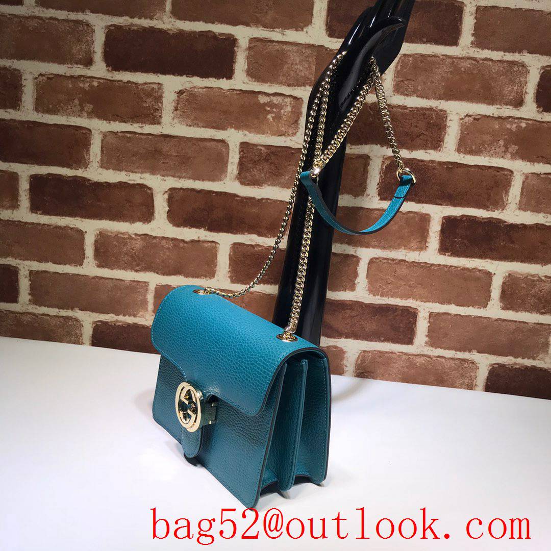 Gucci Leather Small blue Old School Messenger shoulder Bag