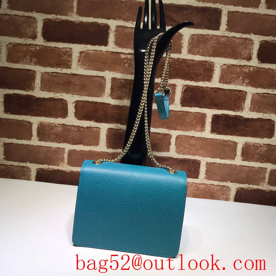 Gucci Leather Small blue Old School Messenger shoulder Bag