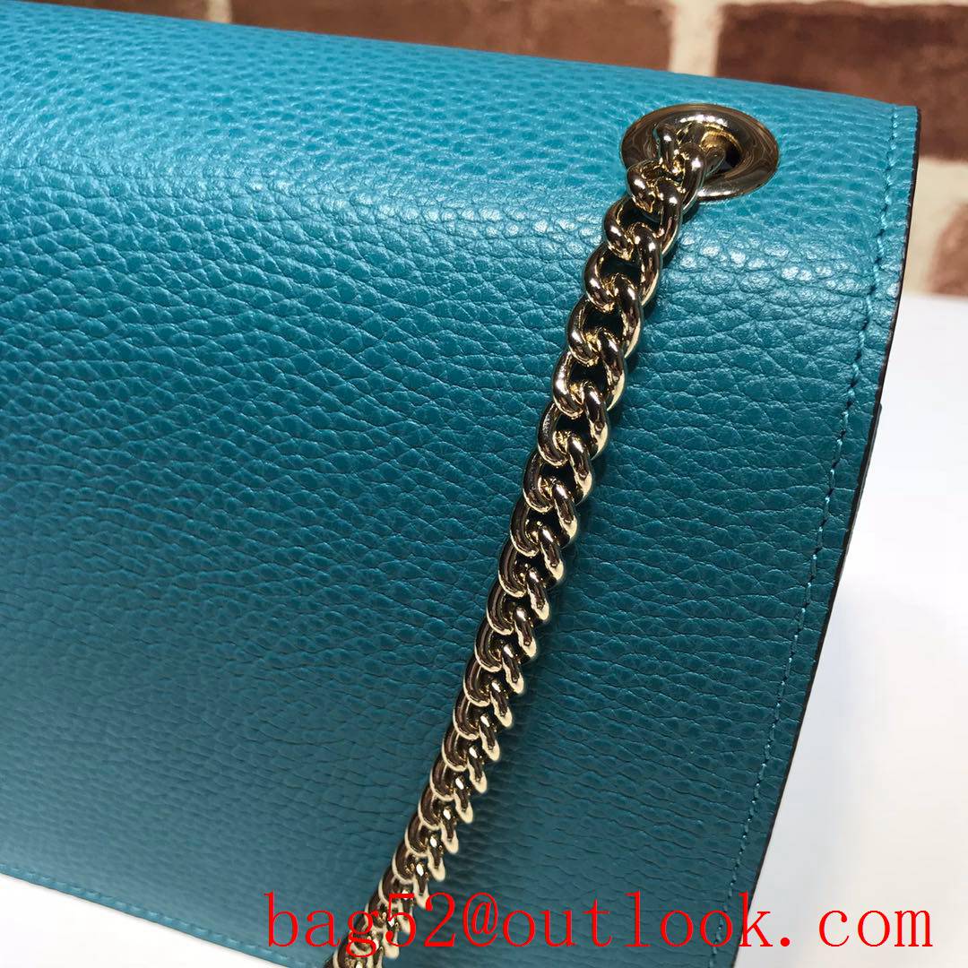 Gucci Leather Small blue Old School Messenger shoulder Bag