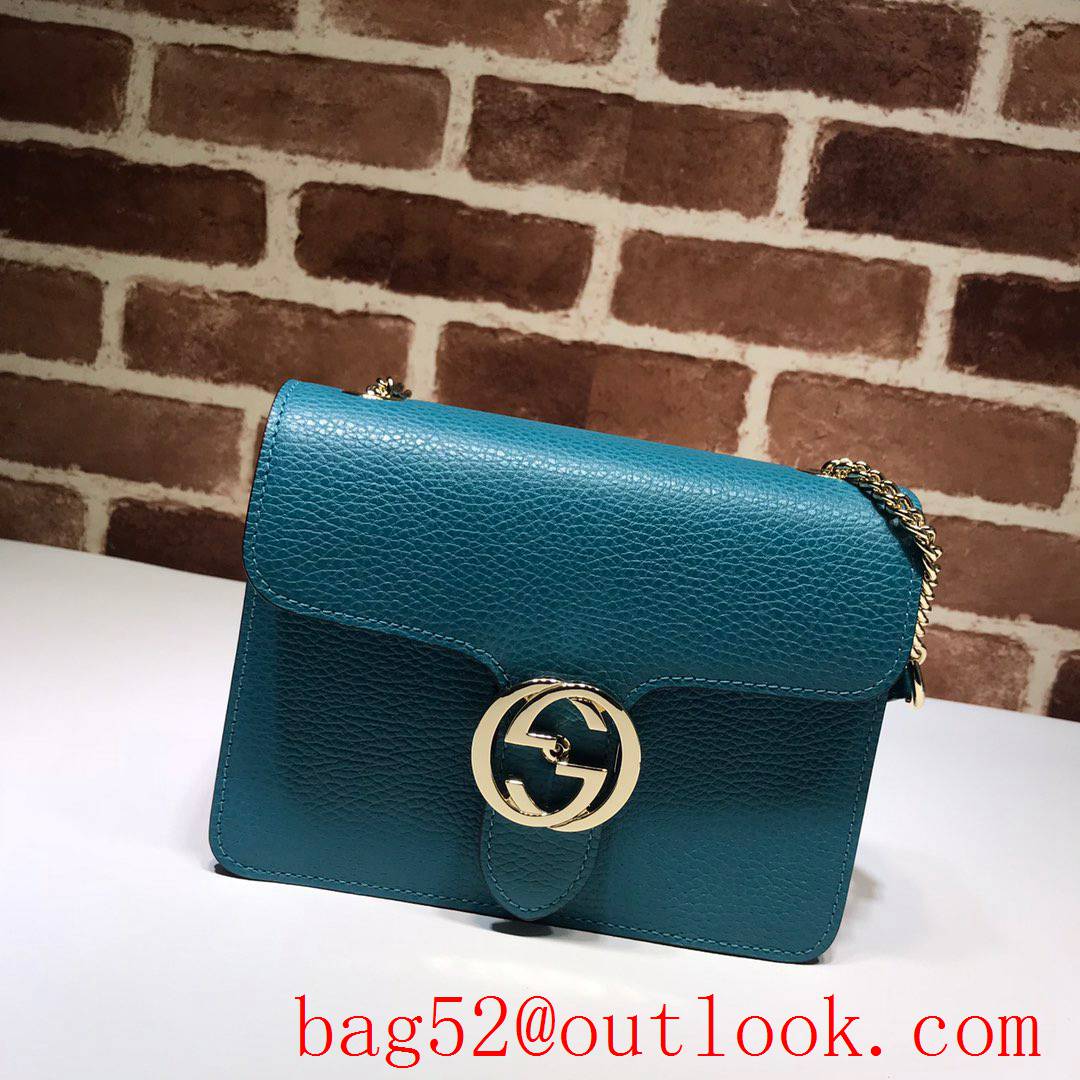 Gucci Leather Small blue Old School Messenger shoulder Bag