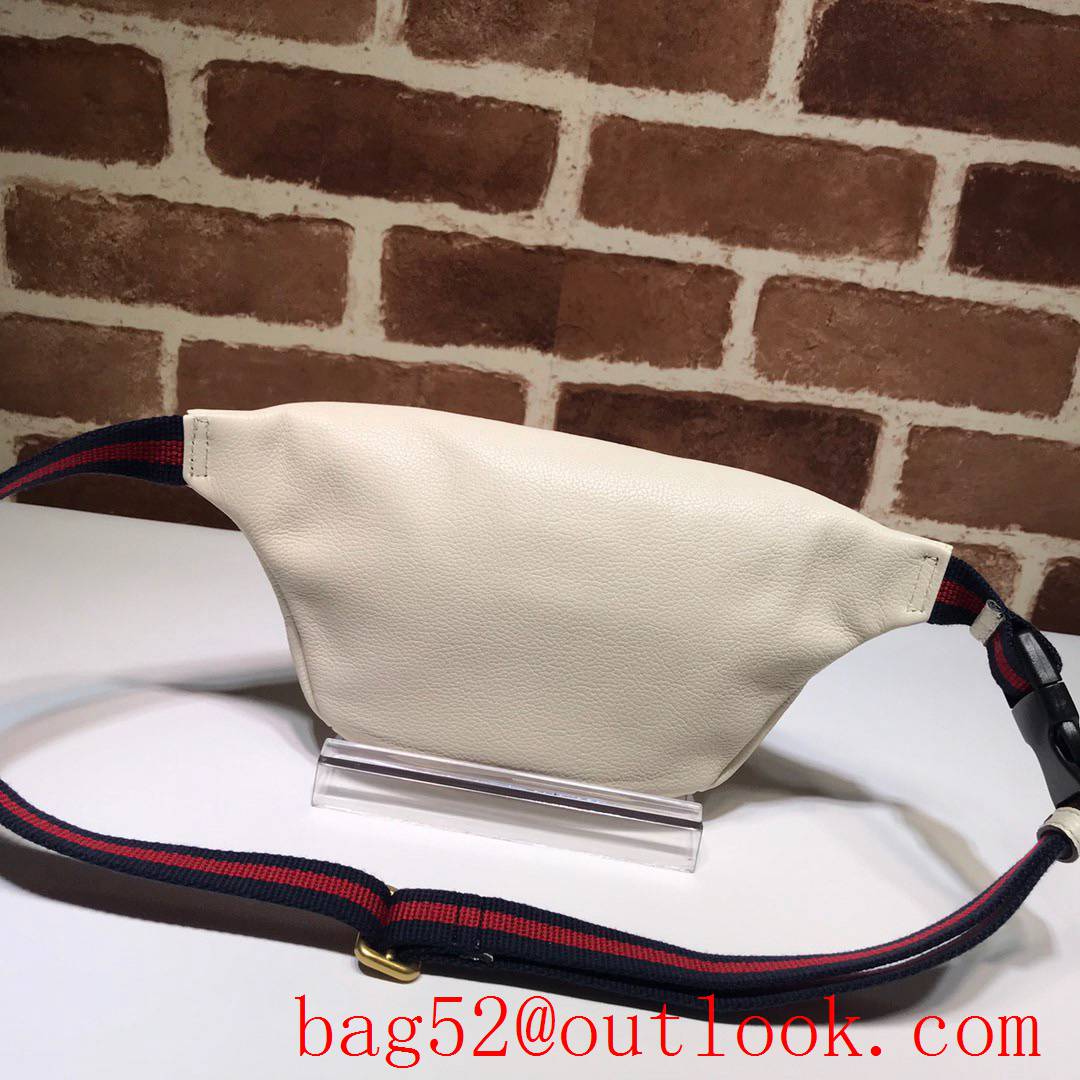 Gucci men cream Calfskin small GG Logo Belt Bag Purse