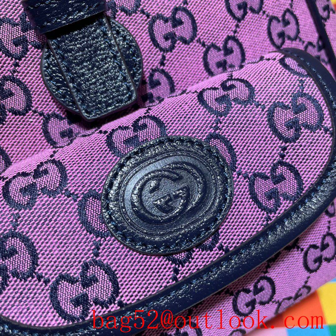 Gucci purple small GG Canvas mini Backpack Bag