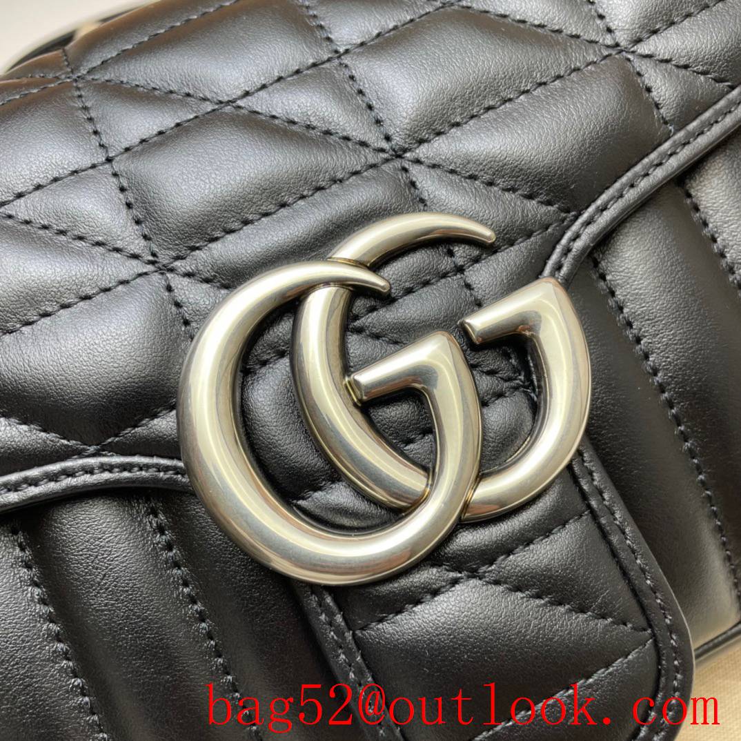 Gucci GG Marmont black Leather small Shoulder Bag