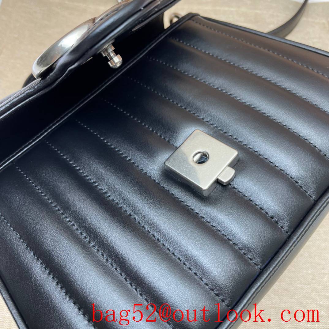 Gucci GG Marmont Black Leather Mini Tote Crossbody bag