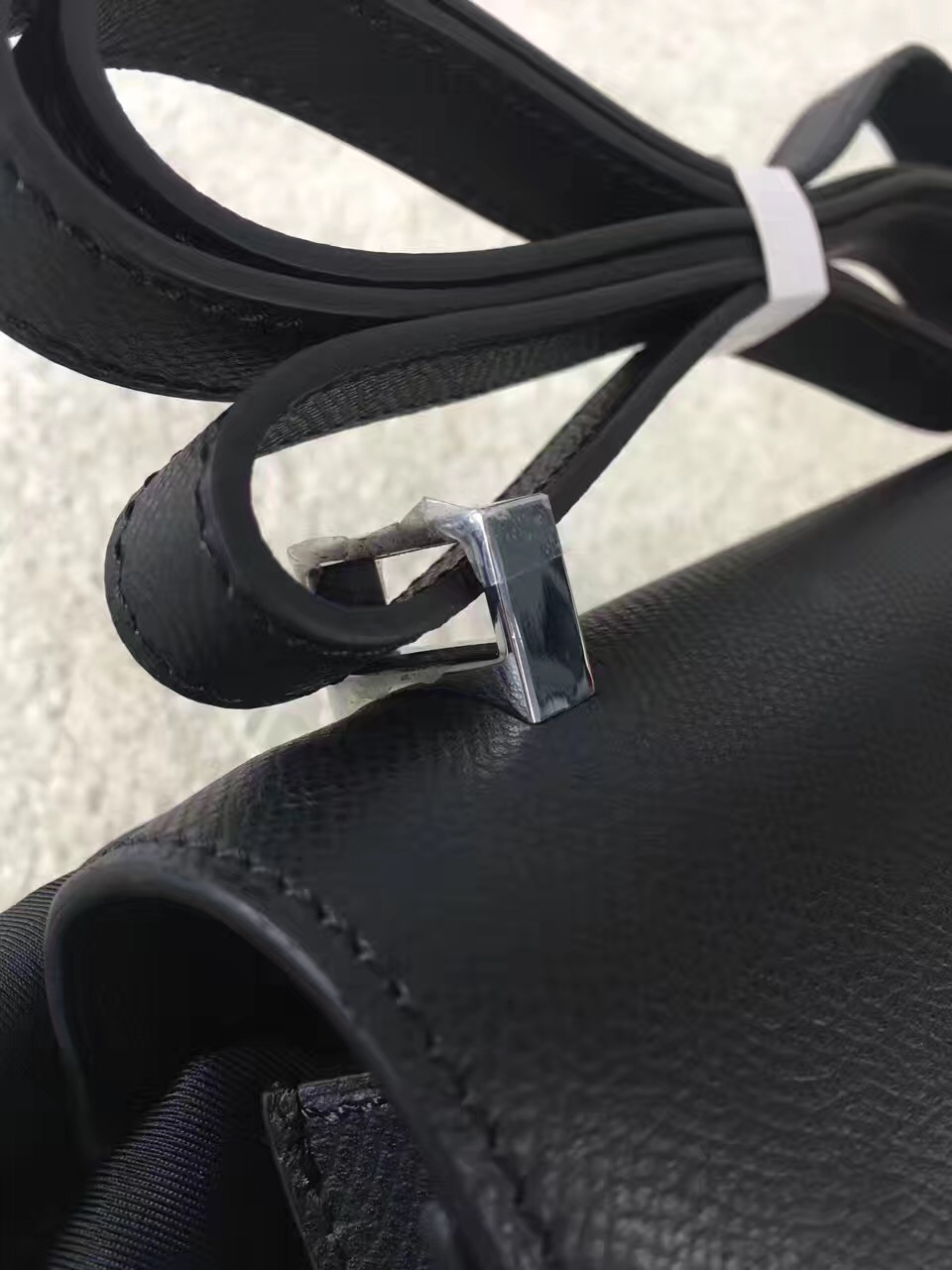 Hermes Constance top leather black handbags