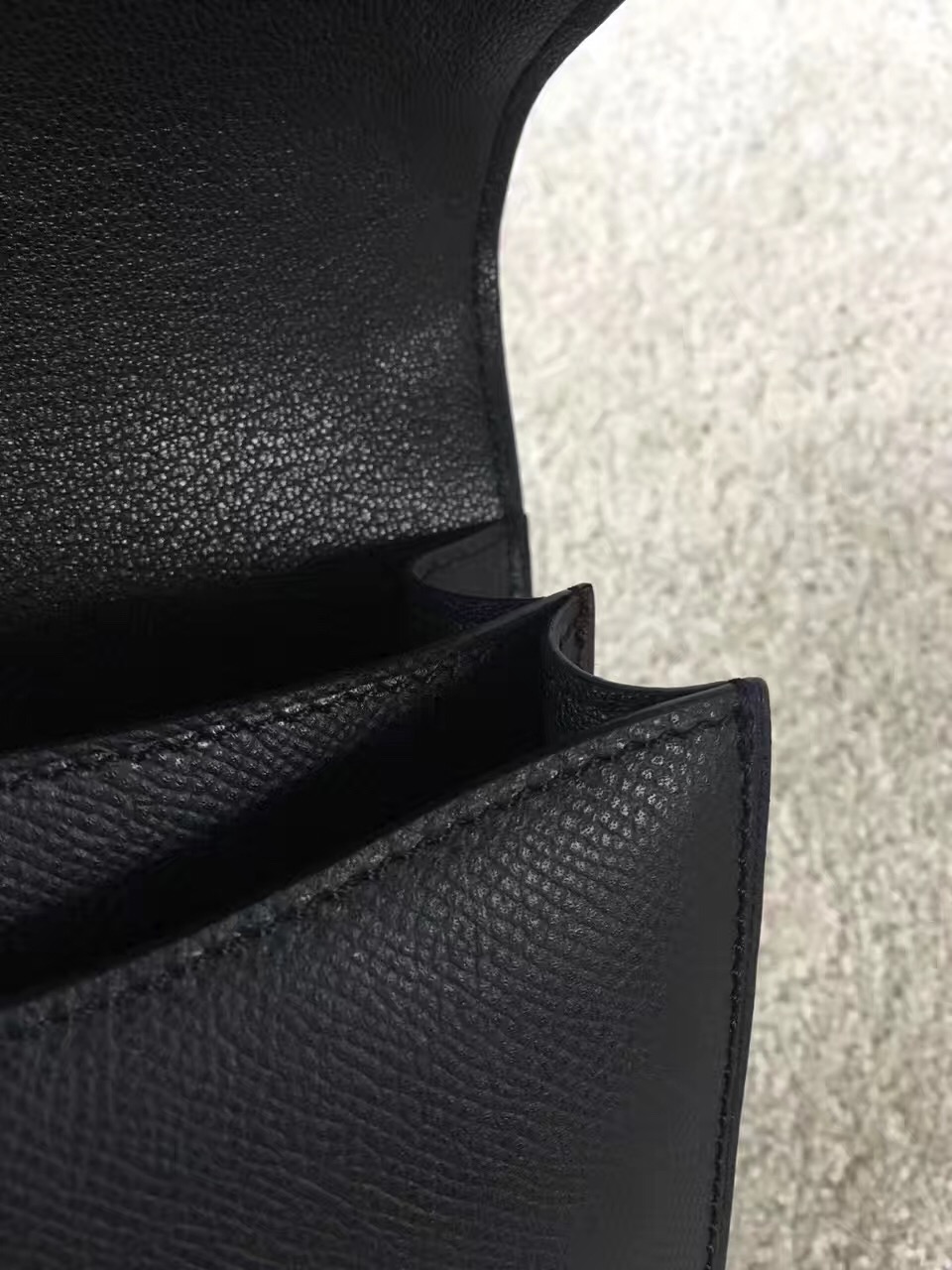 Hermes Constance top leather black handbags