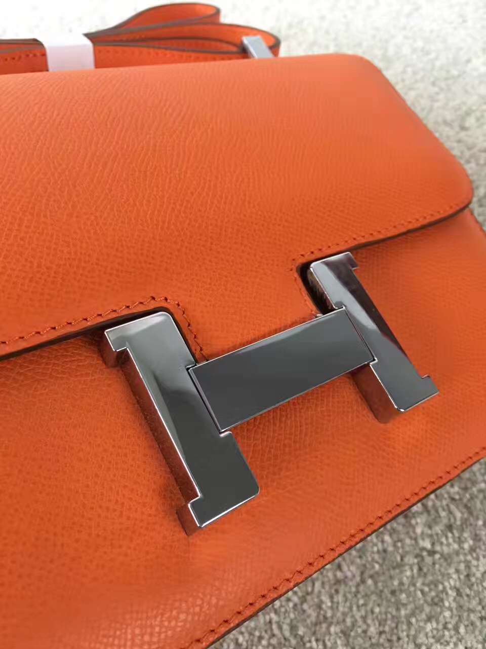 Hermes Constance top leather orange handbags