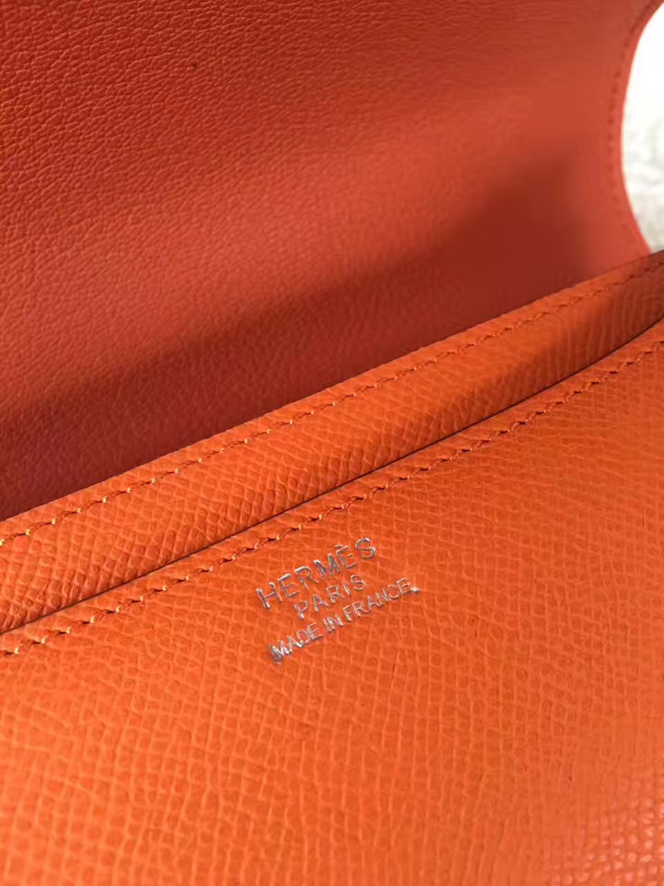 Hermes Constance top leather orange handbags