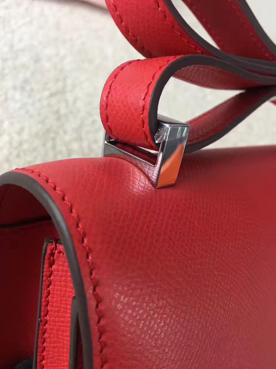 Hermes Constance top leather red handbags