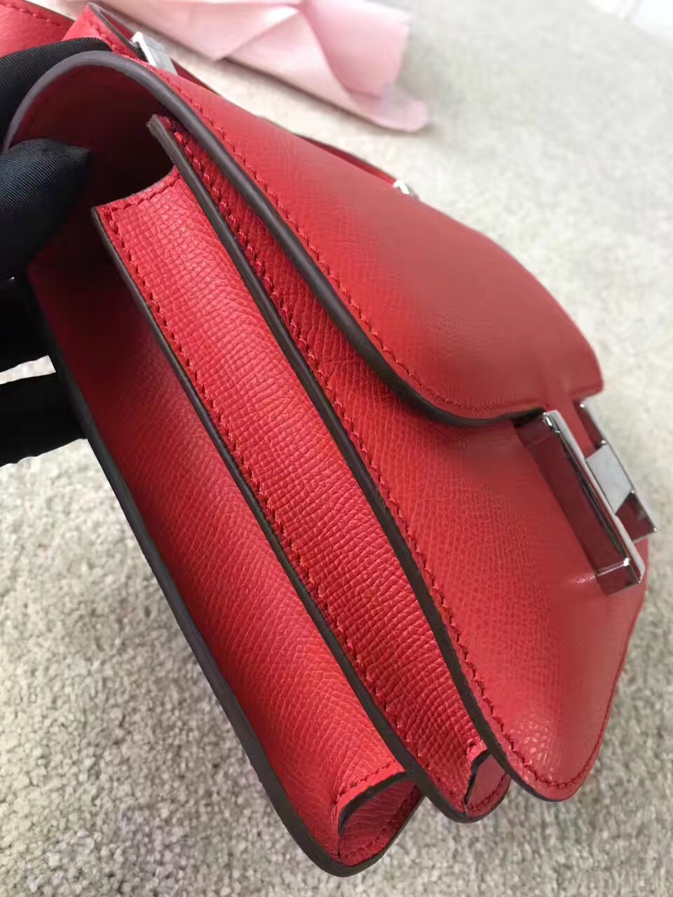 Hermes Constance top leather red handbags