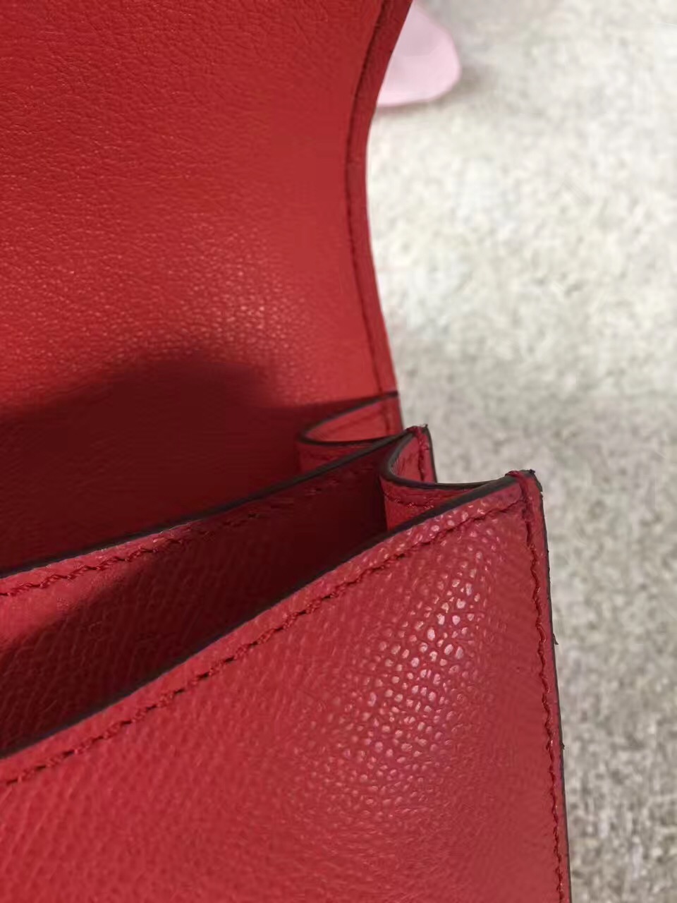 Hermes Constance top leather red handbags