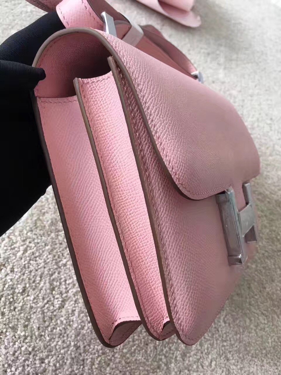 Hermes Constance top leather pink handbags