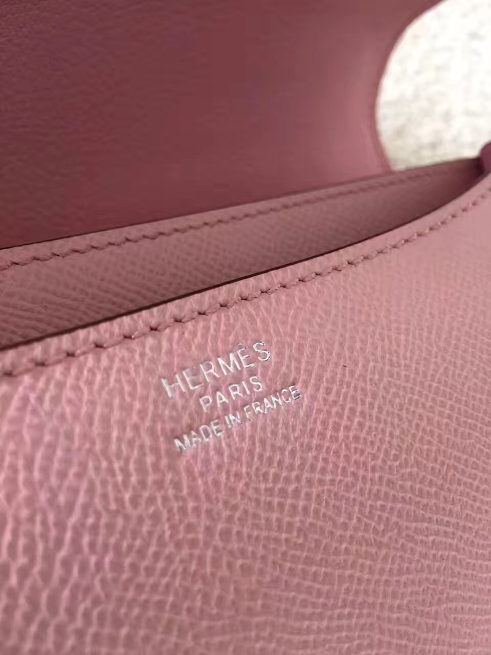 Hermes Constance top leather pink handbags