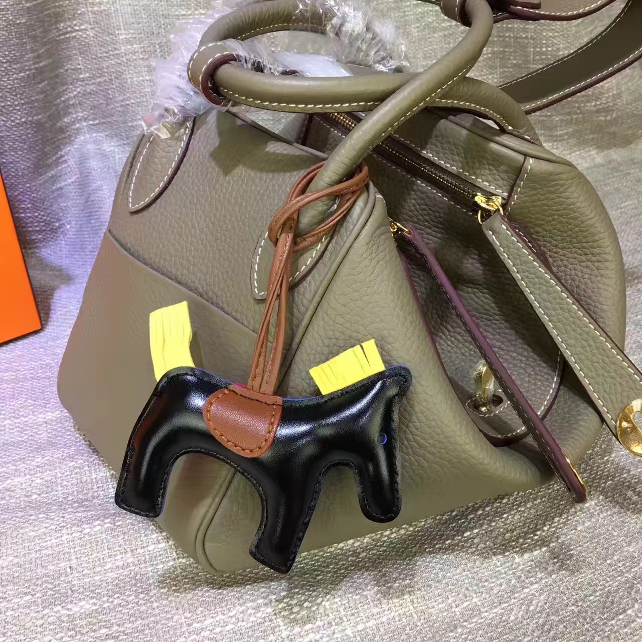 Hermes Lindy gray handbags