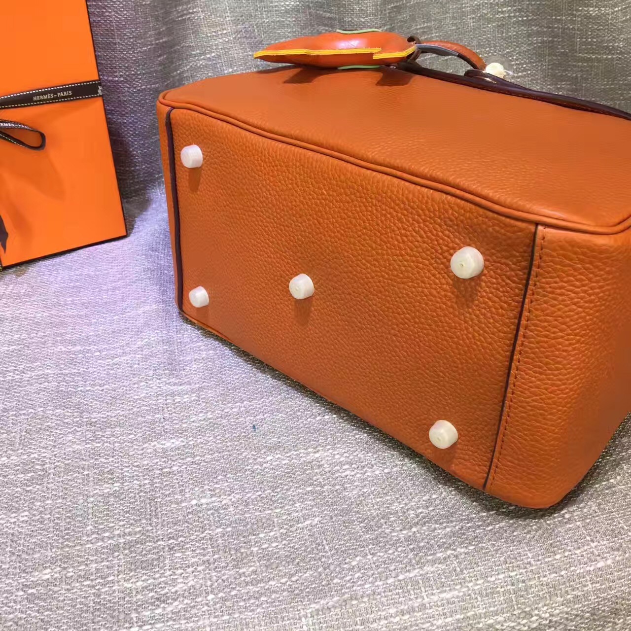 Hermes Lindy orange handbags